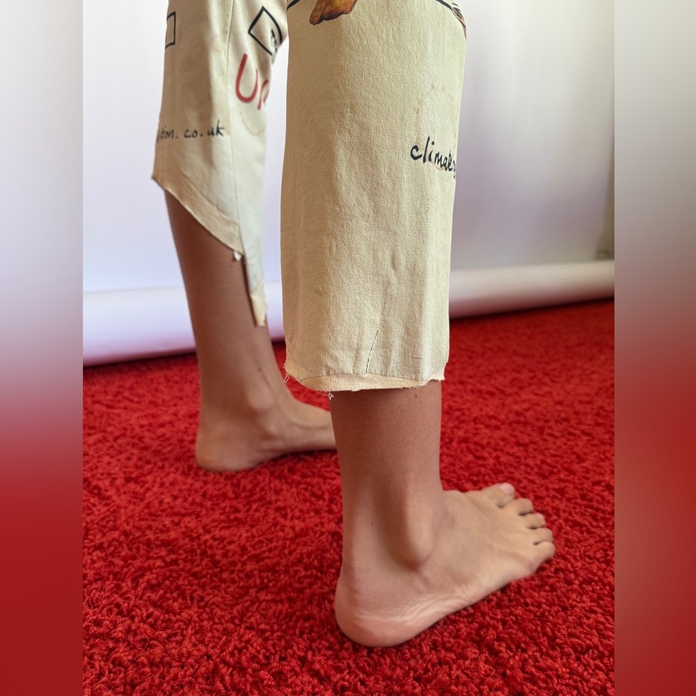 Vivienne Westwood GOLD LABEL LEATHER STRETCH PANTS MEANINGLESS PRINT 2015 - Picture 14 of 16